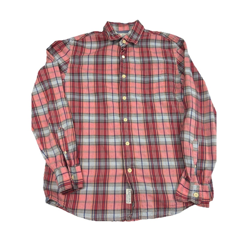Grayers Clothiers Button Up Shirt Mens Medium Red Plaid‎ Long Sleeve